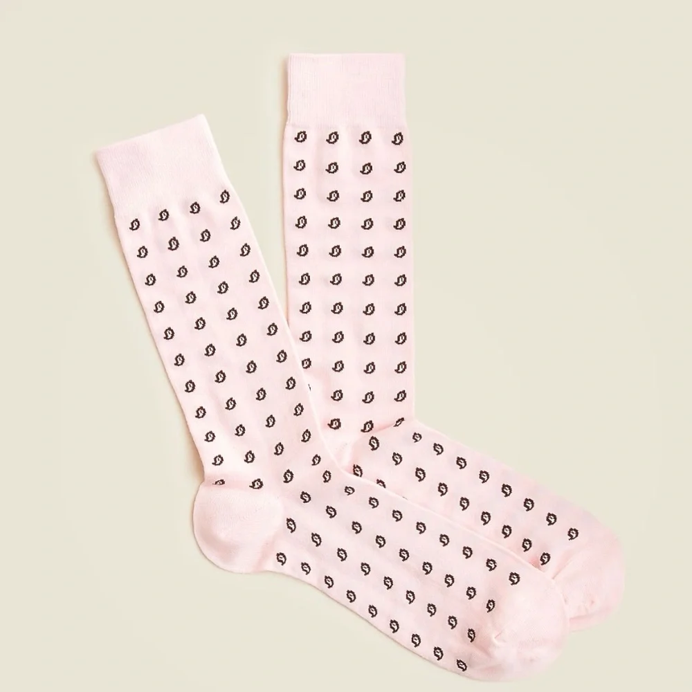 J.Crew Paisley critter socks